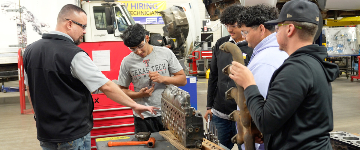 Instructor with students