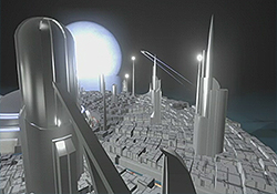 'Futuristic City' image from project by Computer Graphics student