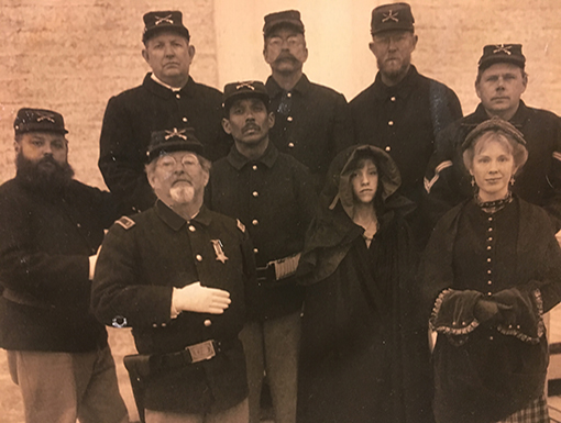 Living history volunteers in Fort Stockton