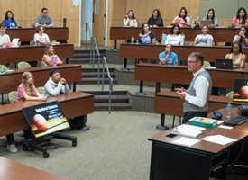 Jay Schwarz in MHAB lecture hall