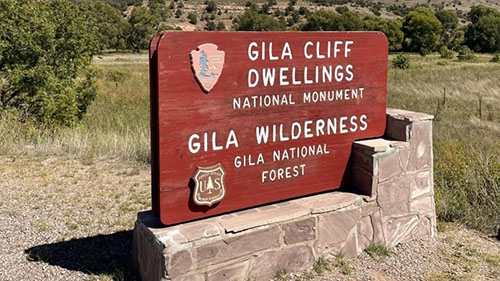 Gila Wilderness park sign