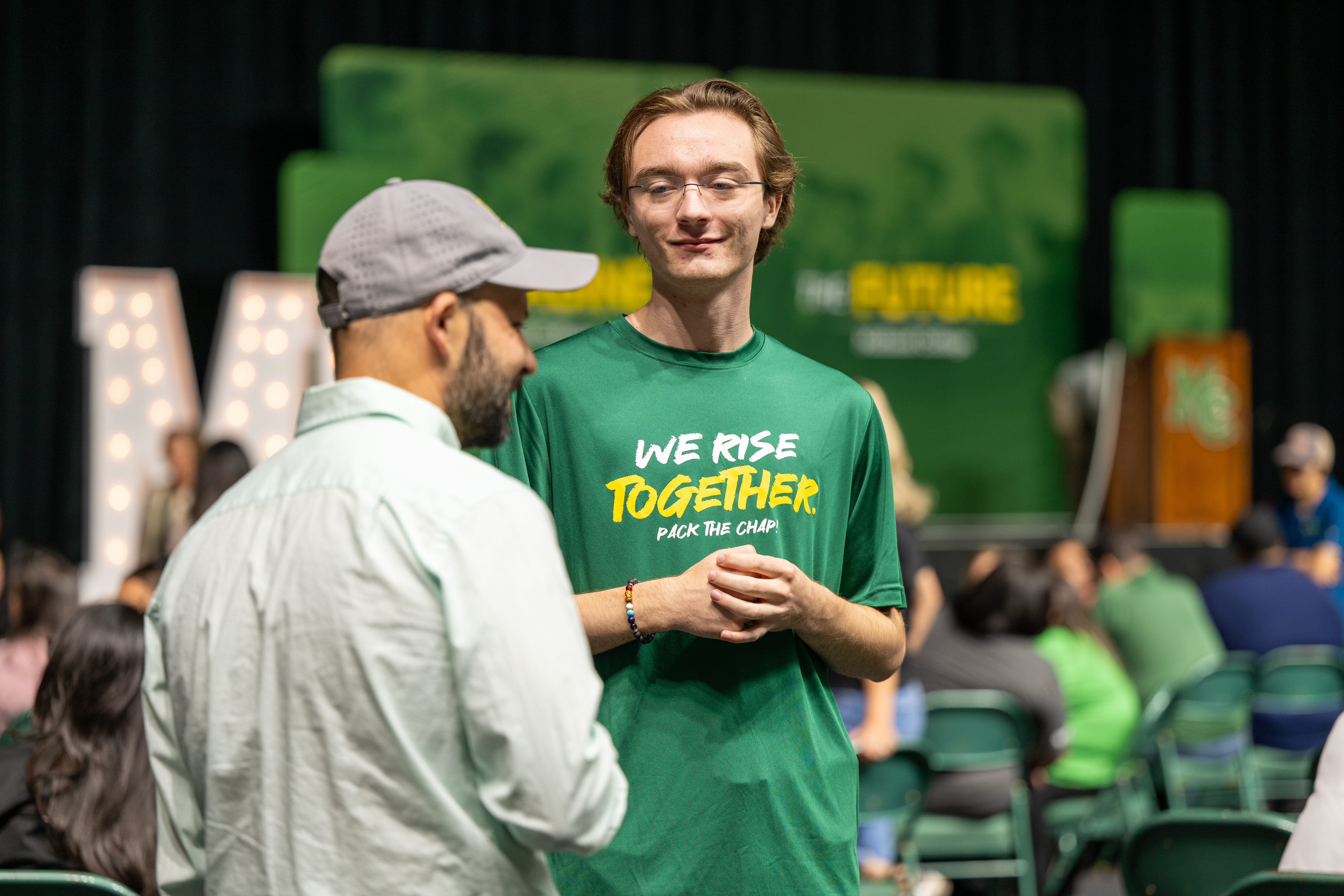 Employees speaking at Midland College's Convocation