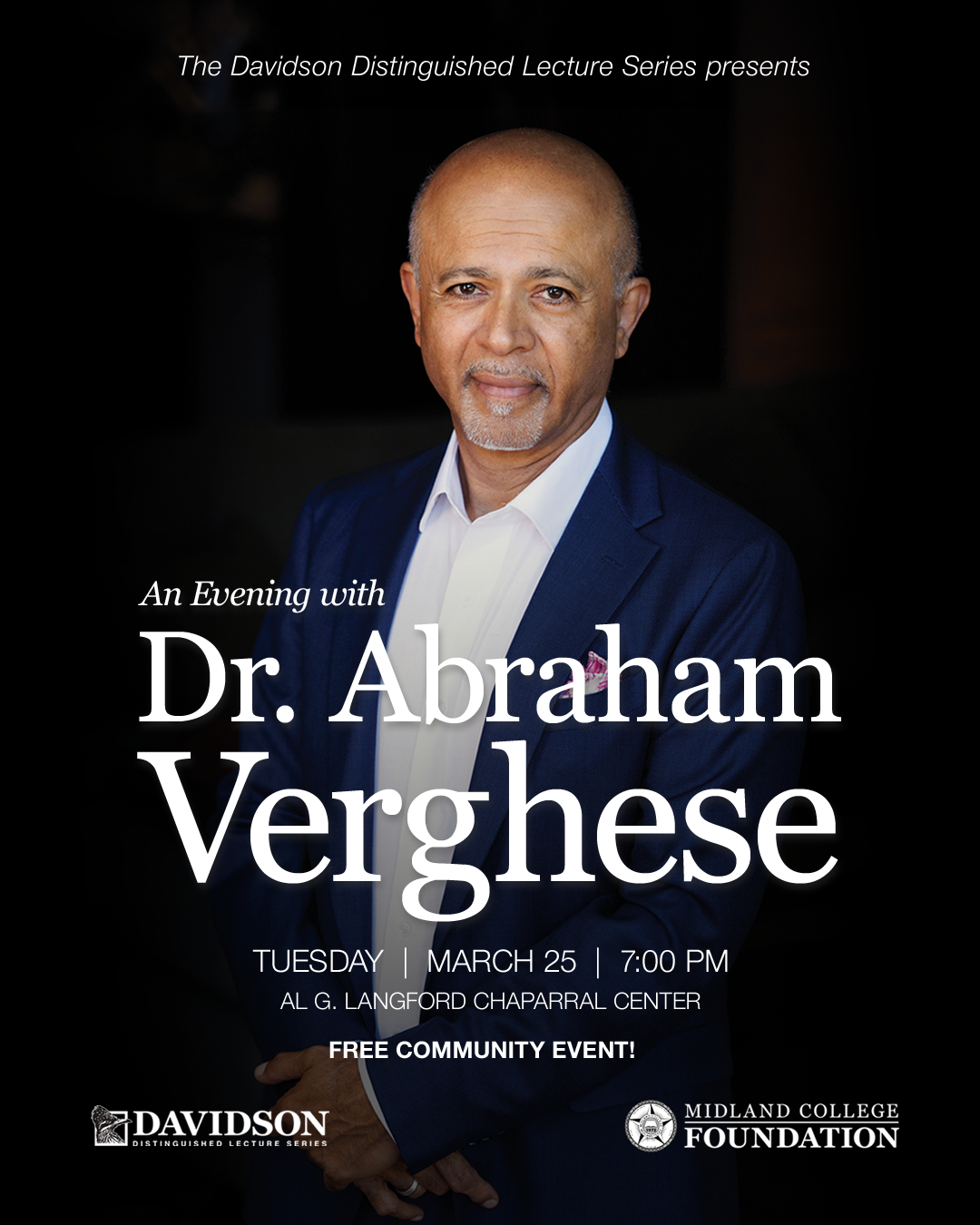 sdavidson distinguished lecture series presents an evening with Dr. Abraham Verghese