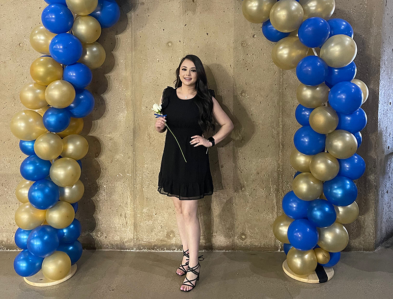 The image to use for this article. Listing image managed through RSS tab. Ana Tarango Diaz at the 2023 MC Phi Theta Kappa Honor Society Induction Ceremony