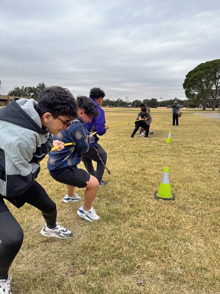 Students playing tug-of-war